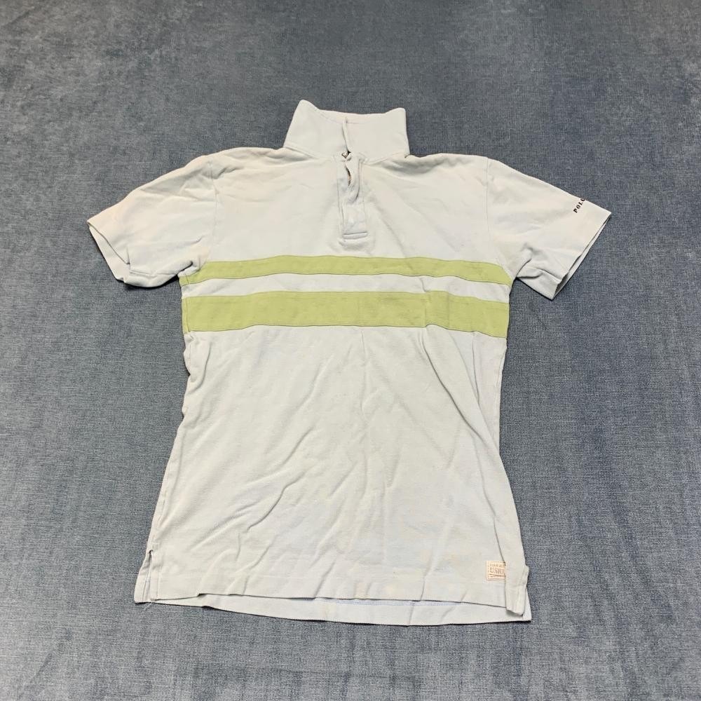 Polo Ralph Lauren Golf Shirt Womens Medium Green Cotton Striped Sports Tennis